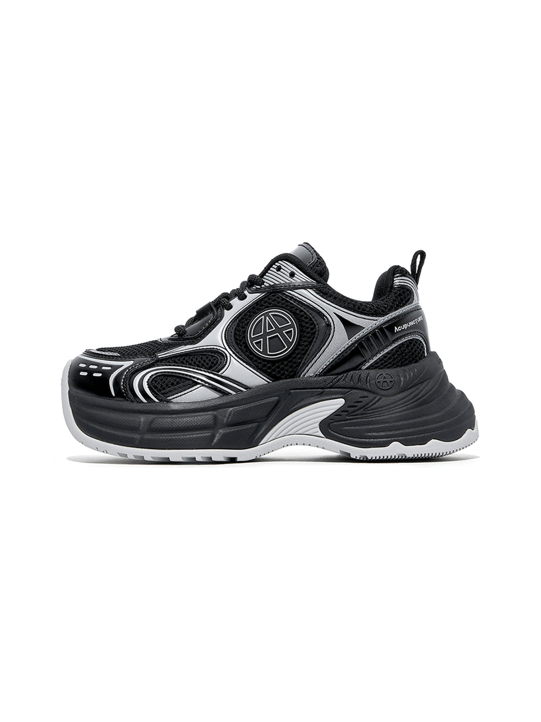 Silver Wave Chunky Dad Sneakers - Skipkicks