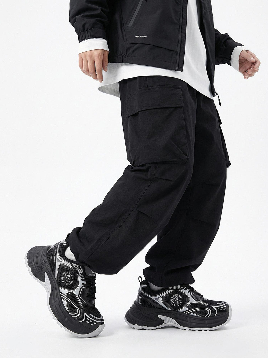 Silver Wave Chunky Dad Sneakers - Skipkicks