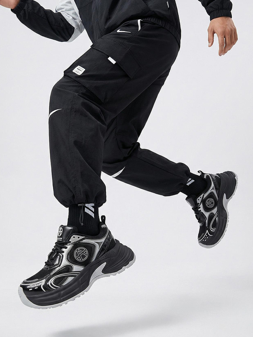 Silver Wave Chunky Dad Sneakers - Skipkicks