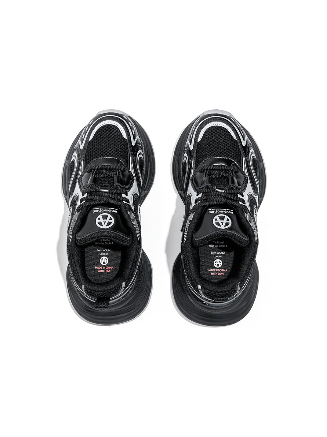 Silver Wave Chunky Dad Sneakers - Skipkicks
