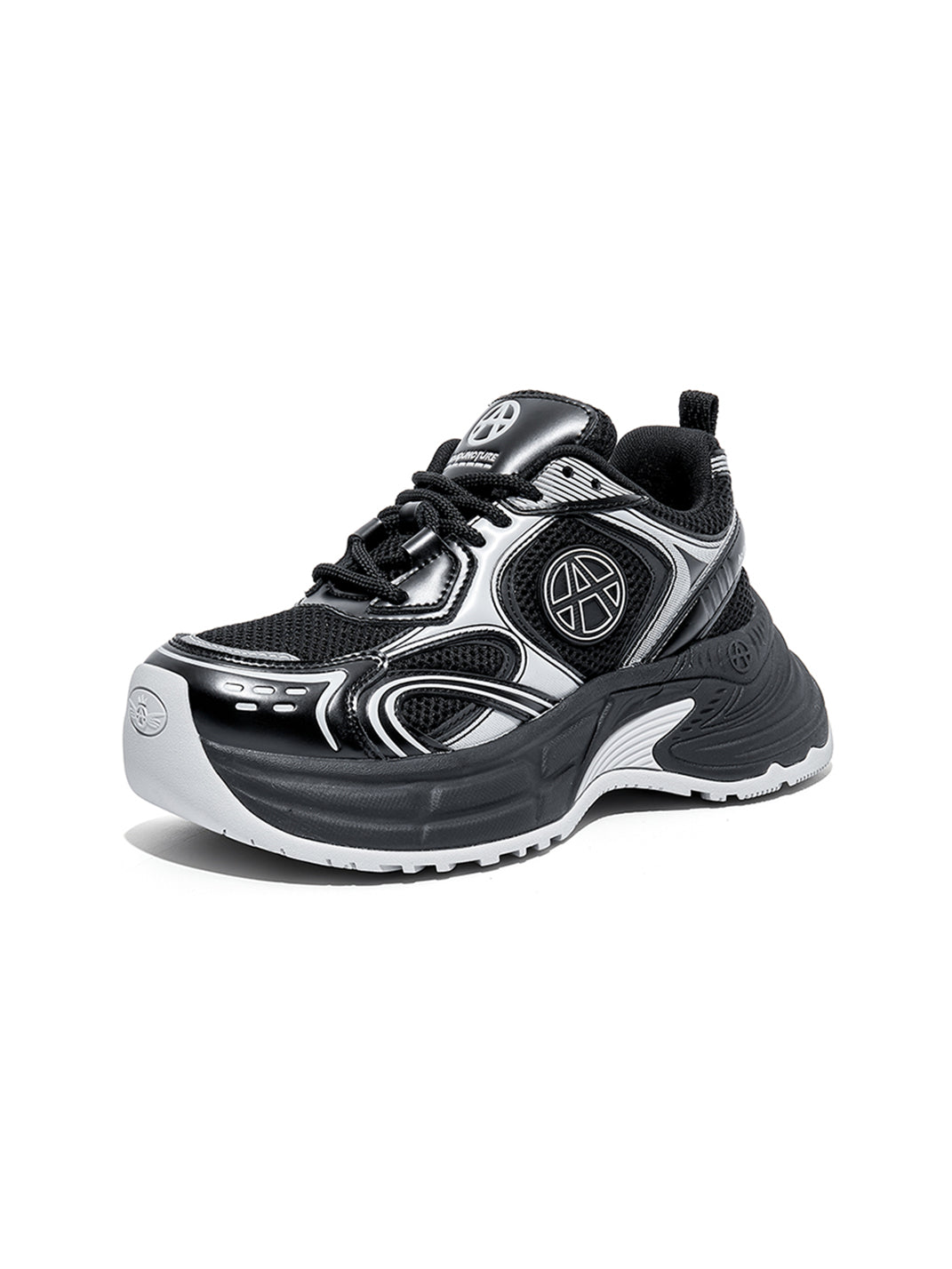 Silver Wave Chunky Dad Sneakers - Skipkicks