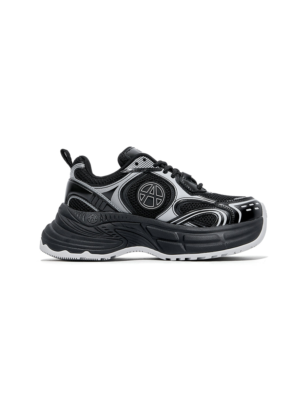 Silver Wave Chunky Dad Sneakers - Skipkicks