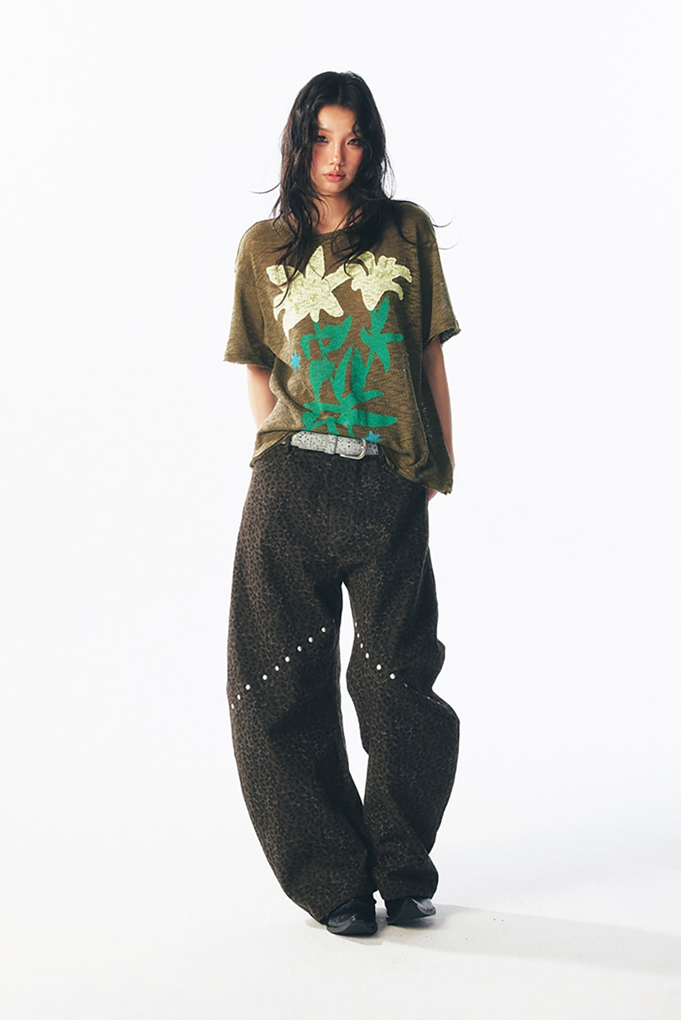 Sheer Lily Distressed Layering Tee
