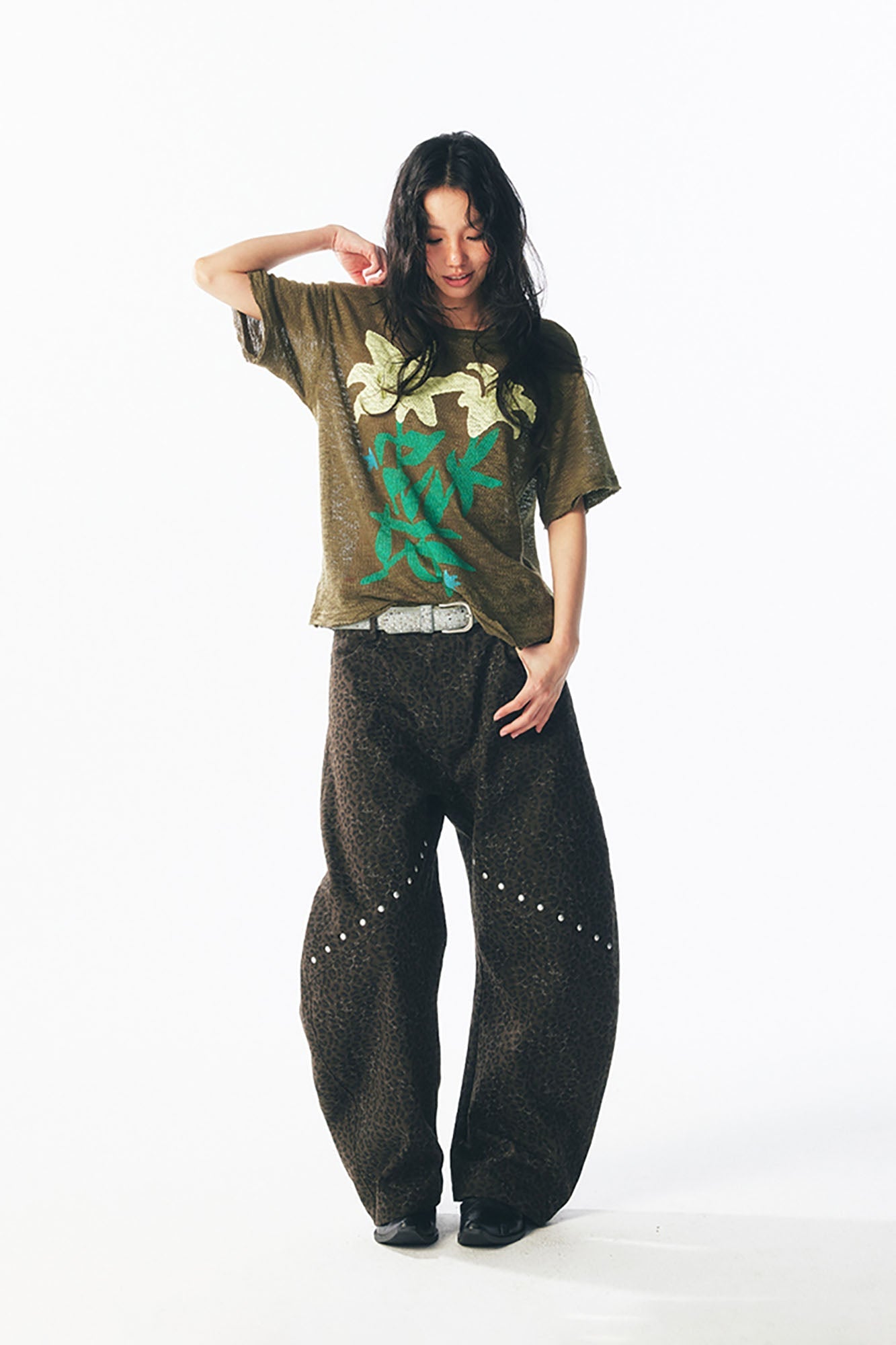 Sheer Lily Distressed Layering Tee