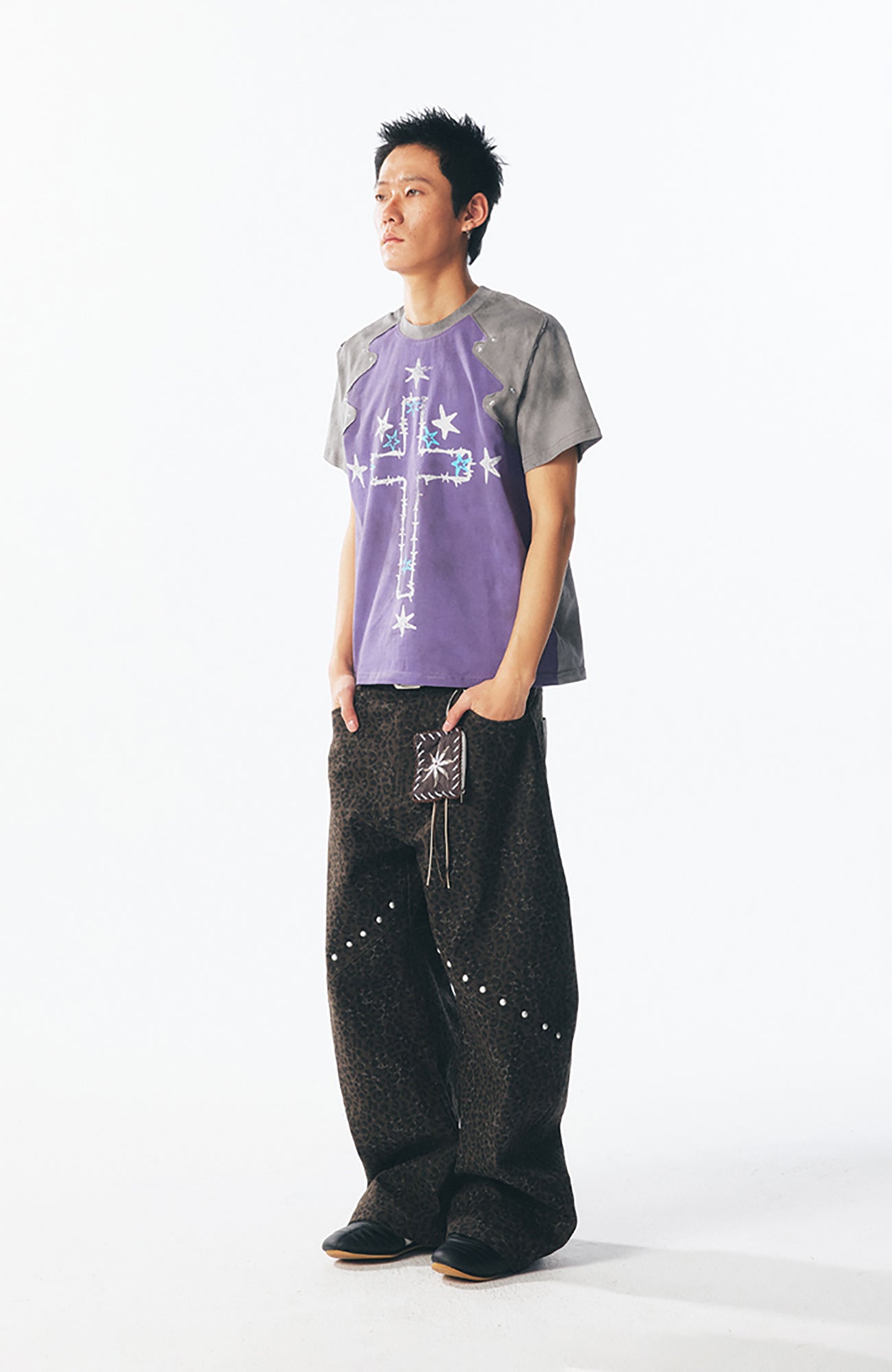 Washed Star Cross Graphic T-Shirt