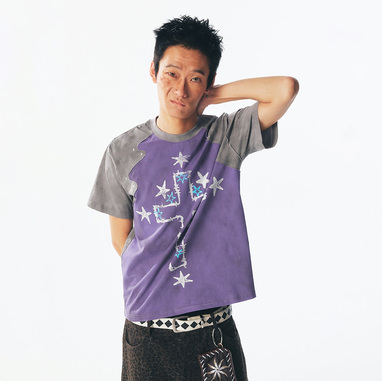 Washed Star Cross Graphic T-Shirt