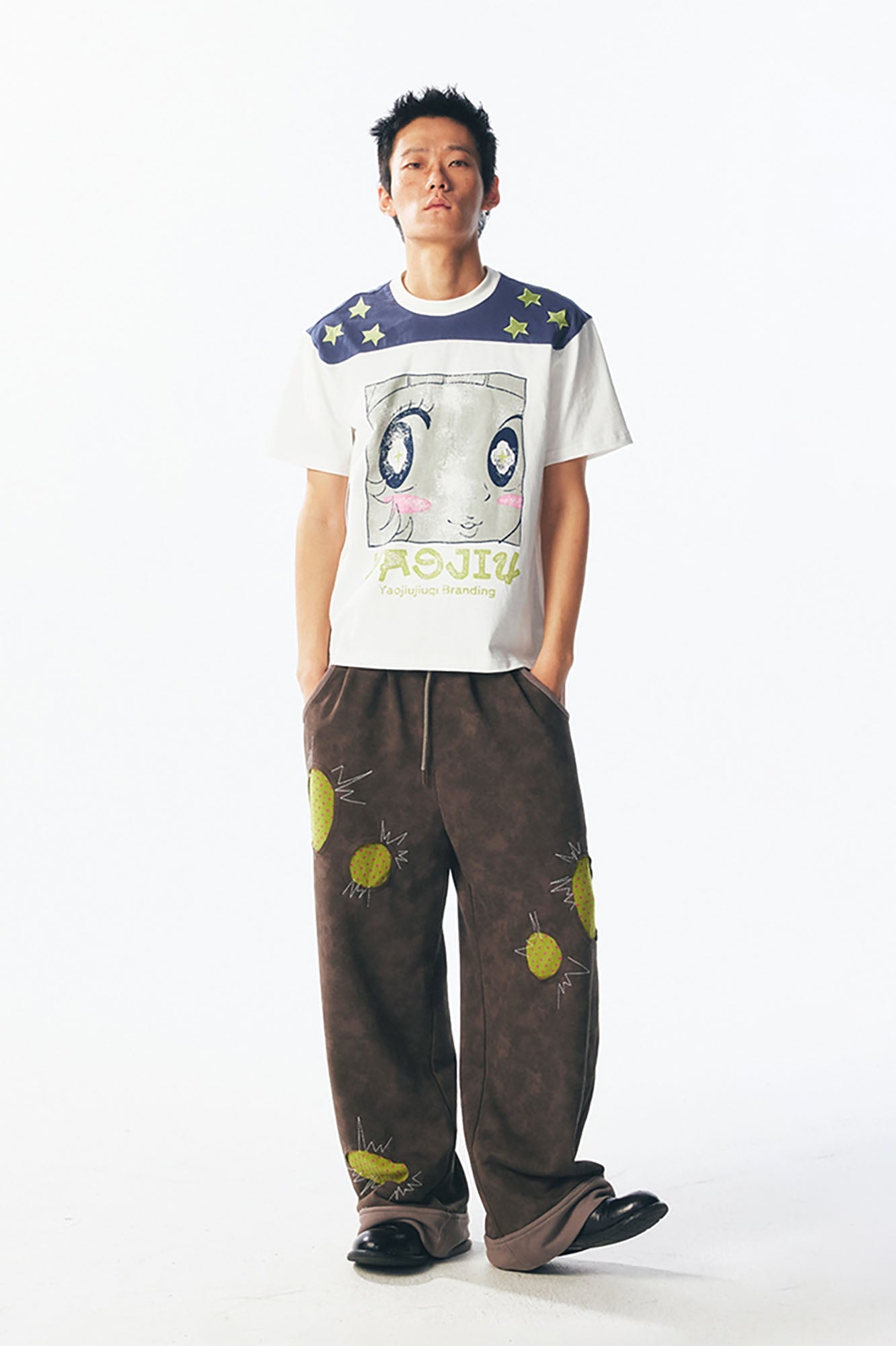 Star Shoulder Graphic Cotton Tee