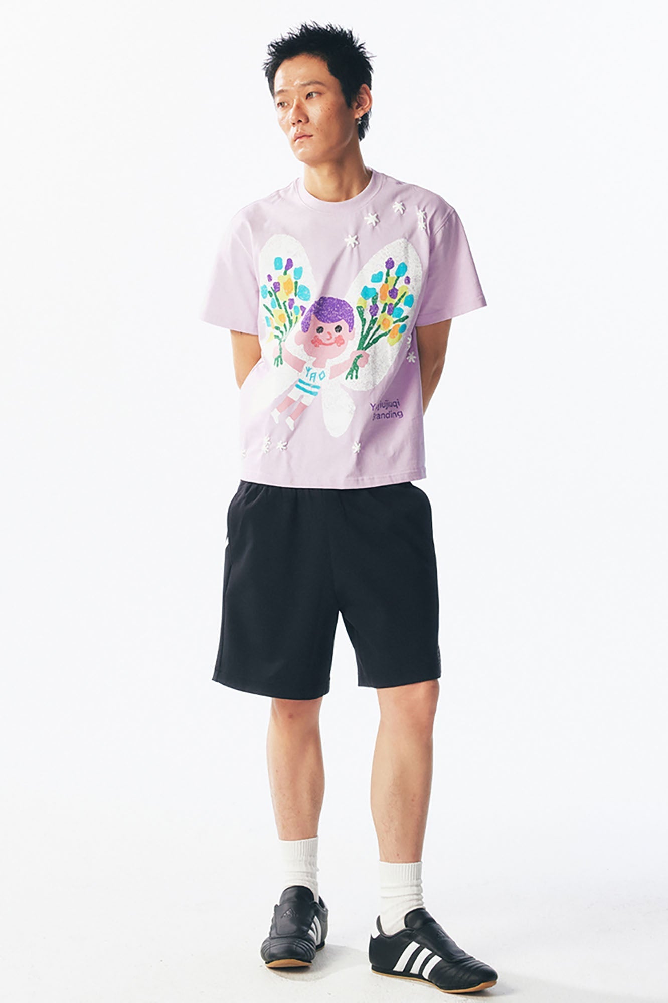 Pastel Butterfly Graphic Cotton Tee