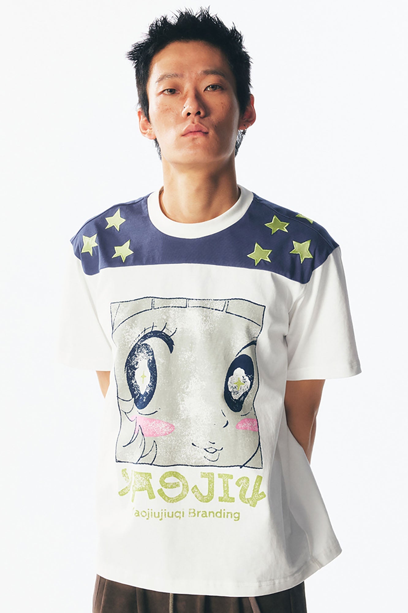 Star Shoulder Graphic Cotton Tee