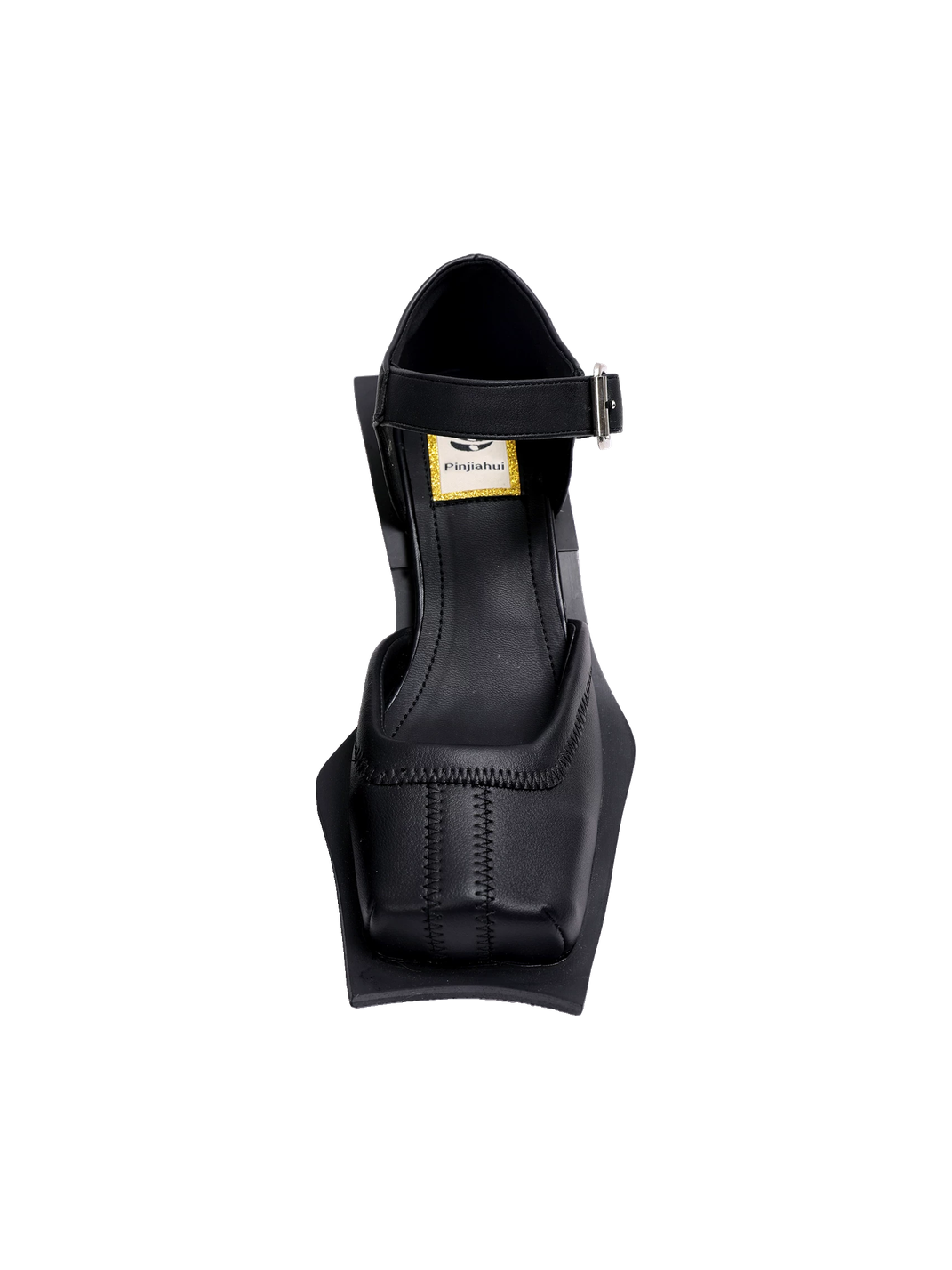 Square-Toe Cutout Block-Heel Sandals - Skipkicks