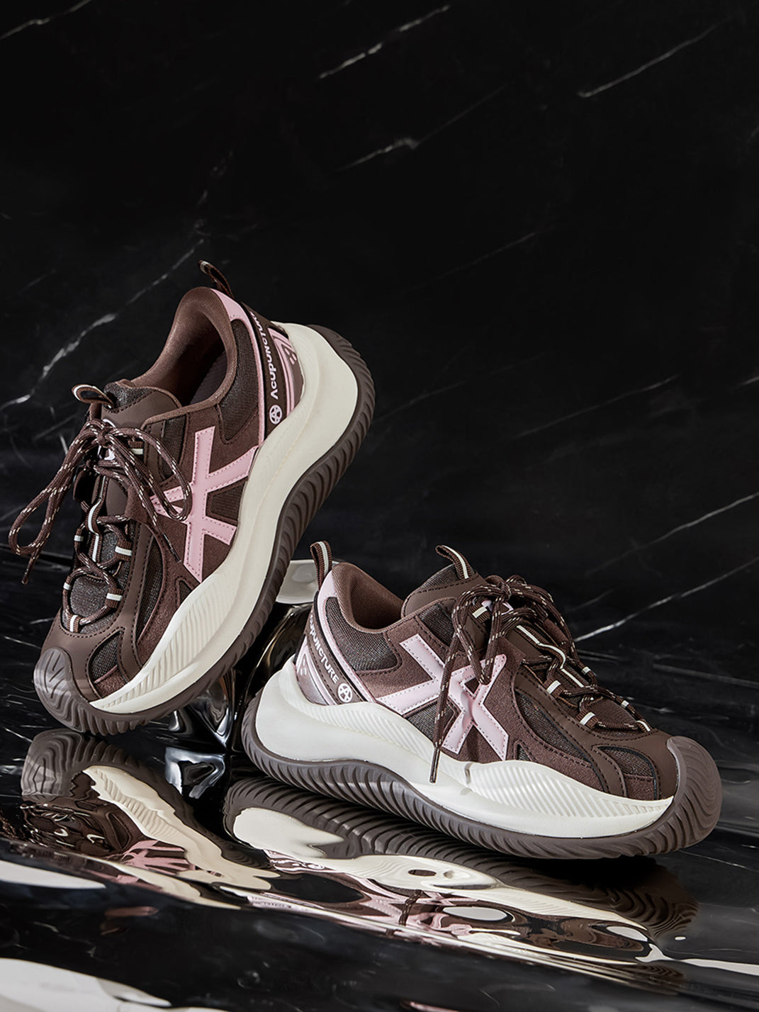 Star-Lace Wave-Sole Chunky Sneakers - Skipkicks
