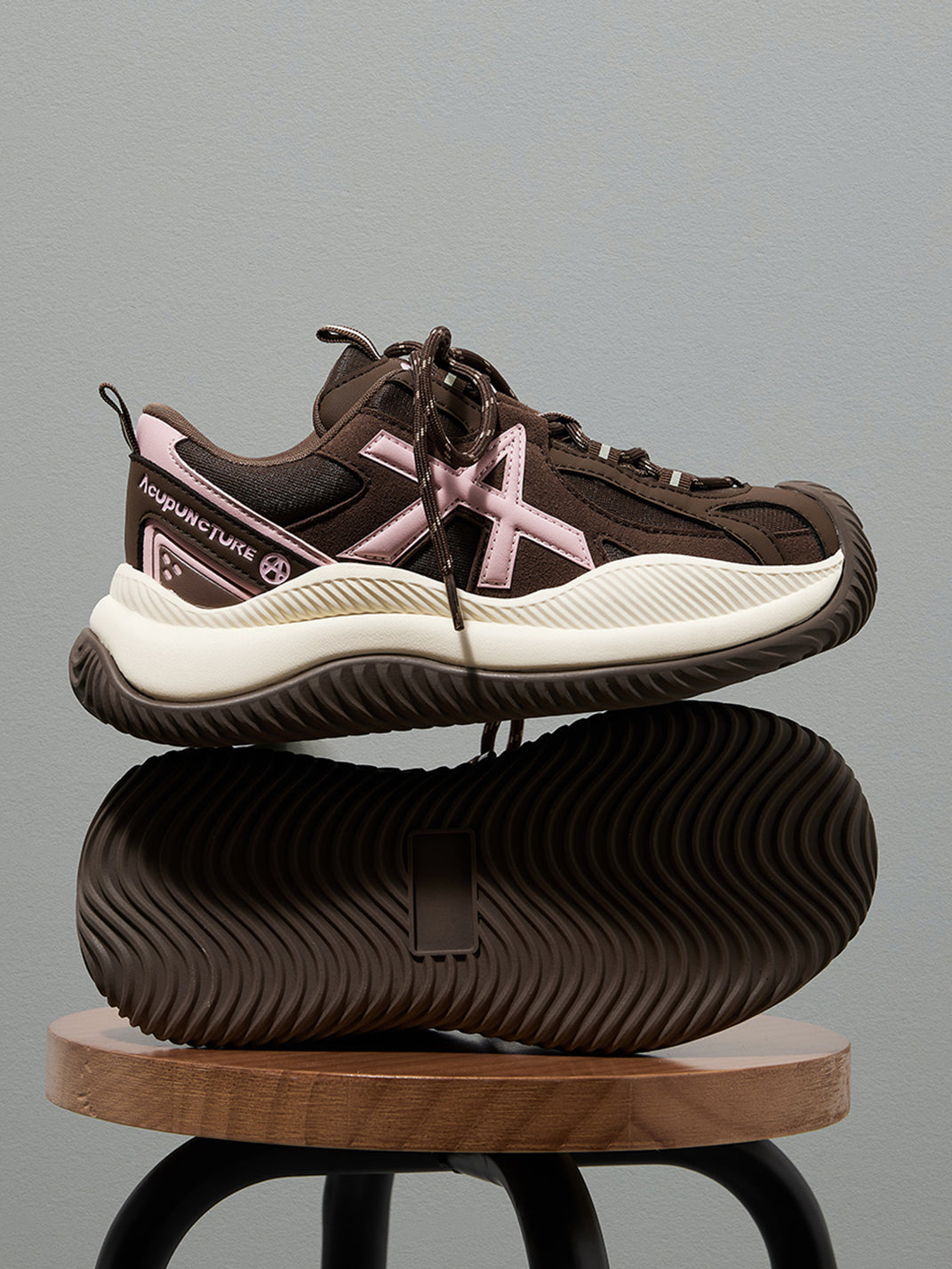 Star-Lace Wave-Sole Chunky Sneakers - Skipkicks