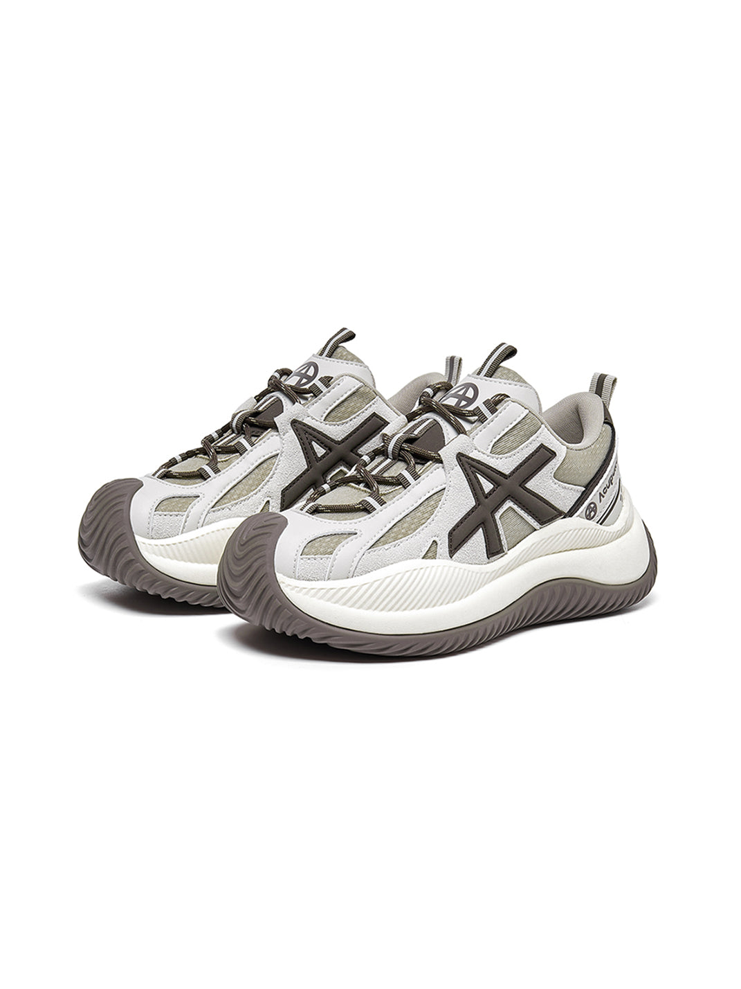 Star-Lace Wave-Sole Chunky Sneakers - Skipkicks