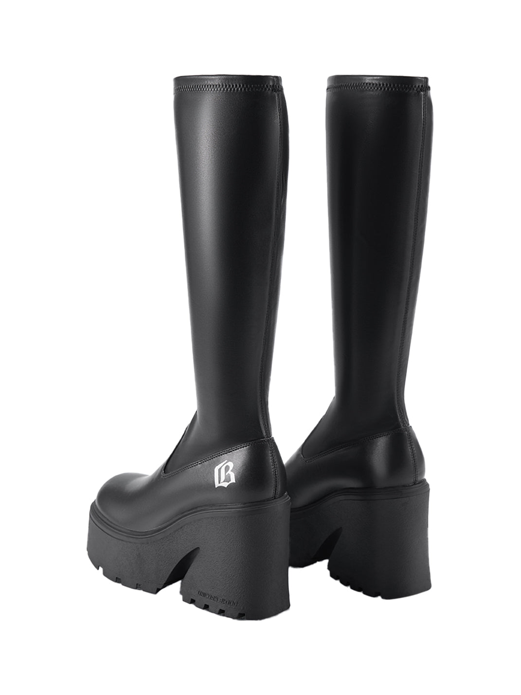 Stretch Platform Knee-High Boots - Skipkicks