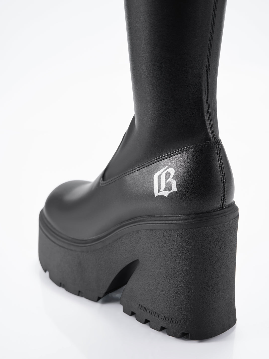Stretch Platform Knee-High Boots - Skipkicks