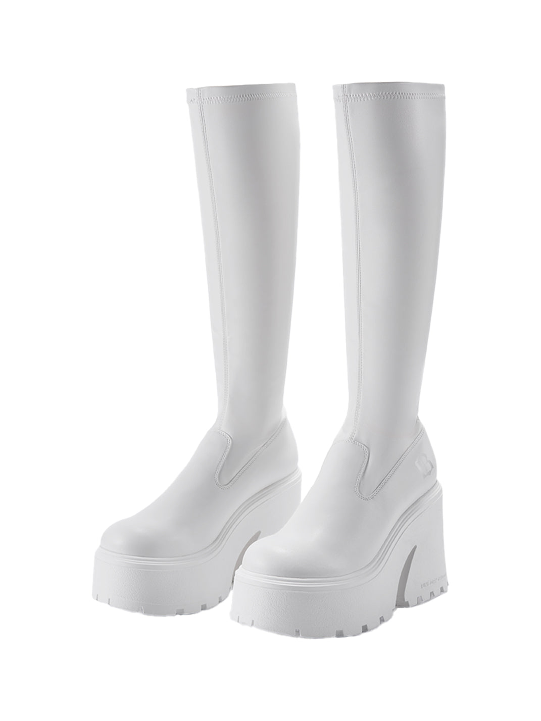 Stretch Platform Knee-High Boots - Skipkicks