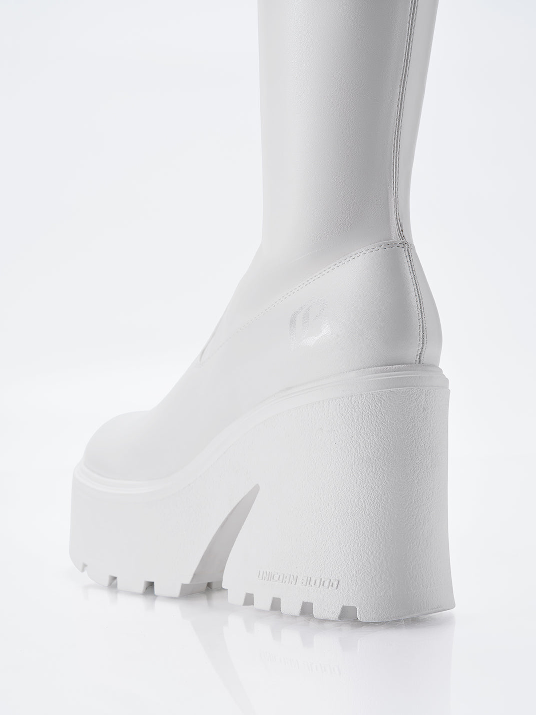Stretch Platform Knee-High Boots - Skipkicks