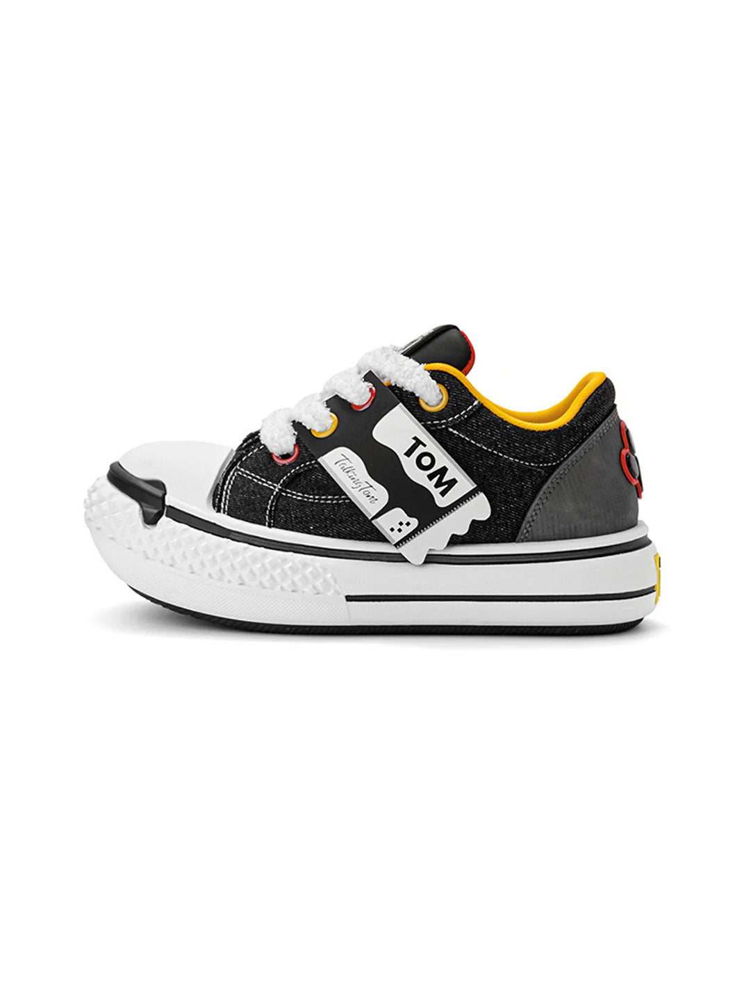 Contrast Graphic Chunky-Sole Low-Top Sneakers - Skipkicks