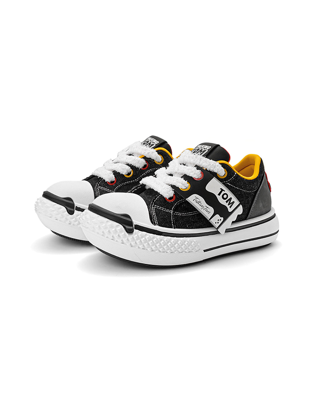 Contrast Graphic Chunky-Sole Low-Top Sneakers - Skipkicks