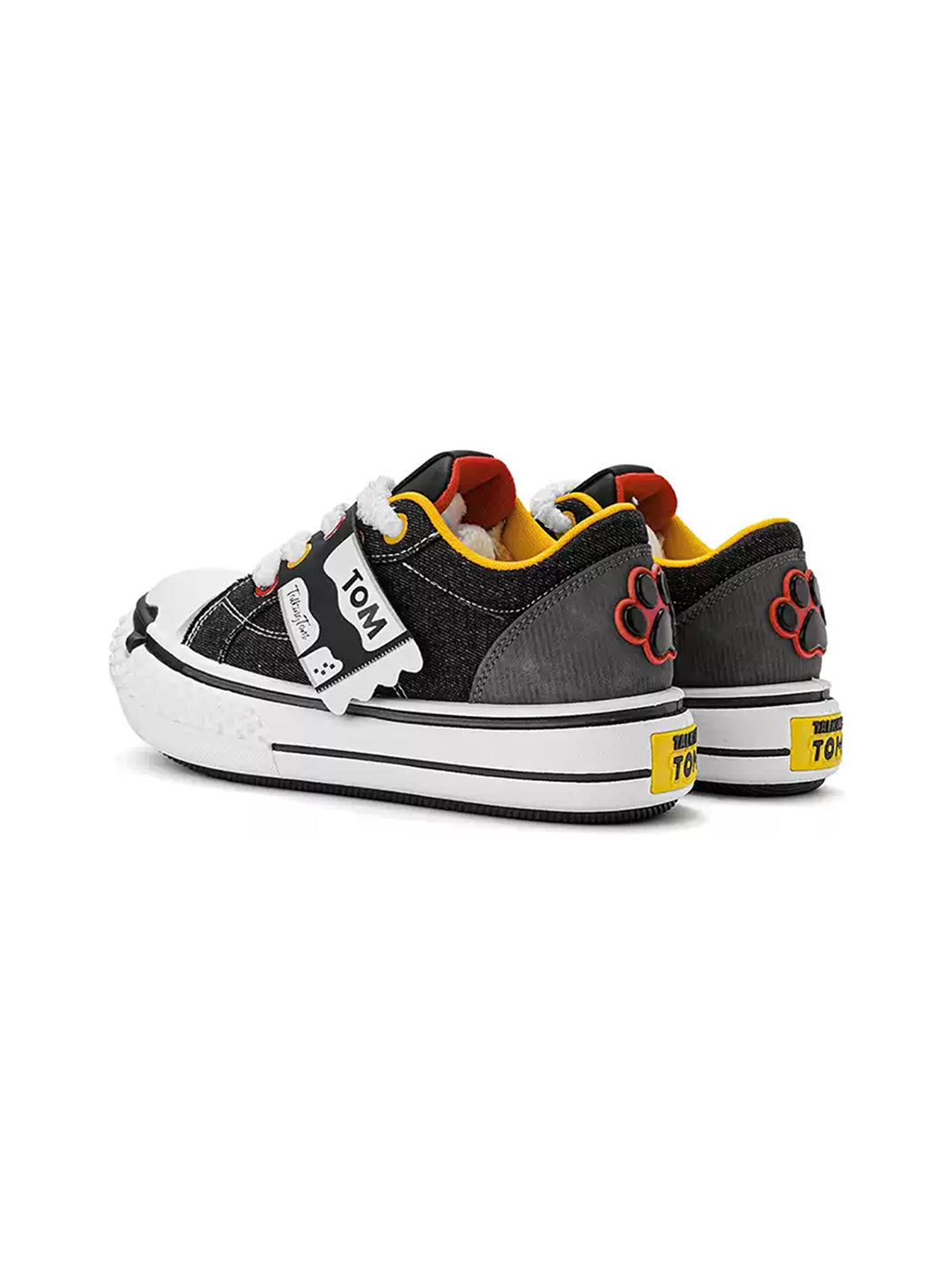 Contrast Graphic Chunky-Sole Low-Top Sneakers - Skipkicks