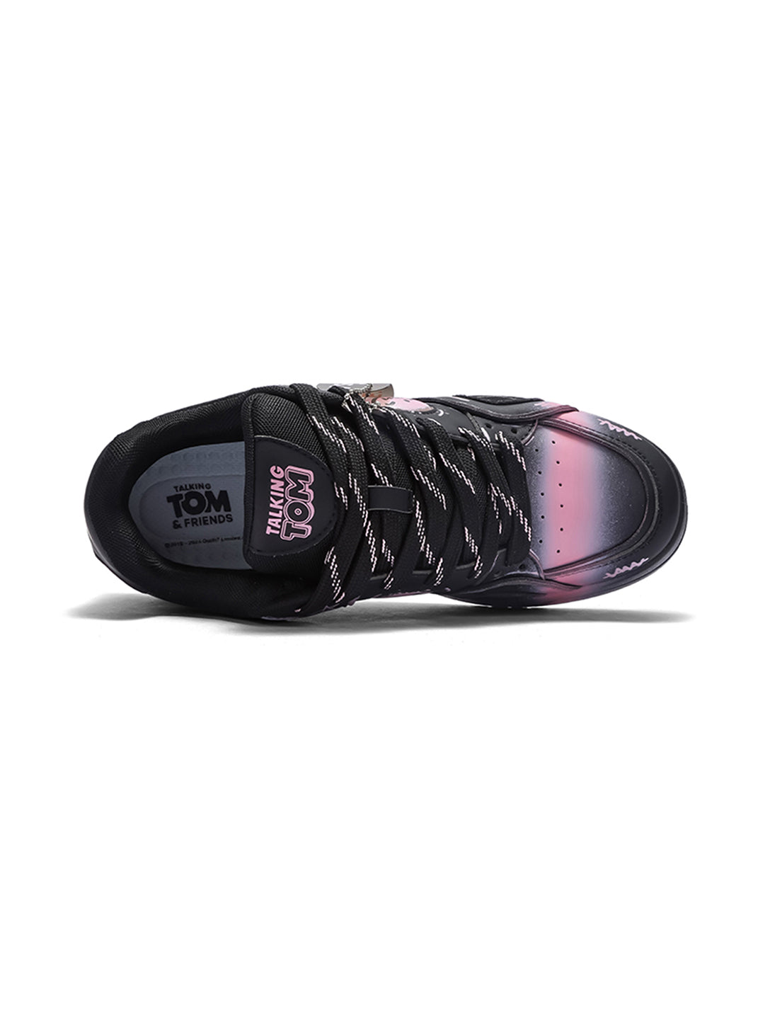 Heart-Graphic Contrast-Panel Low-Top Sneakers - Skipkicks