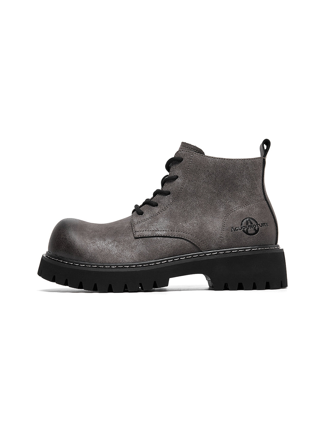 Tan Round-Toe Lug-Sole Work Boots - Skipkicks
