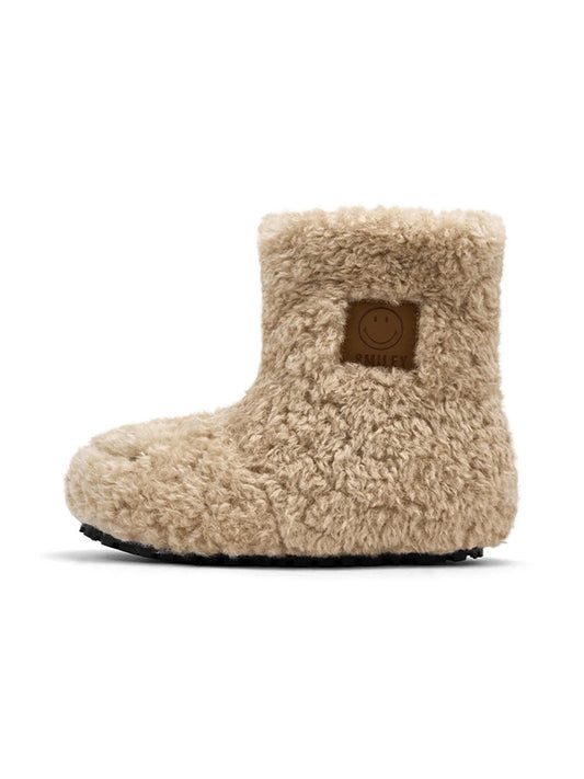 Teddy Bear Plush Platform Ankle Boots