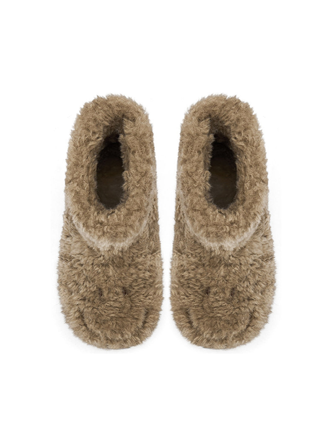 Teddy Bear Plush Platform Ankle Boots