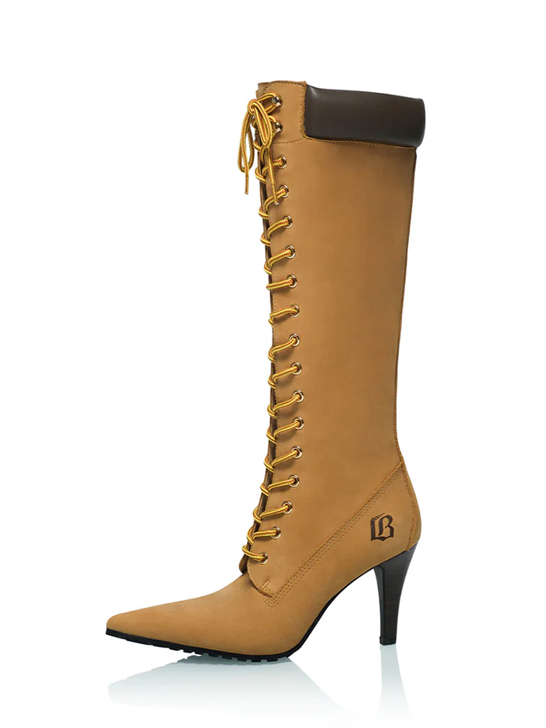 Corset-Lace Pointed Knee-High Boots - Skipkicks