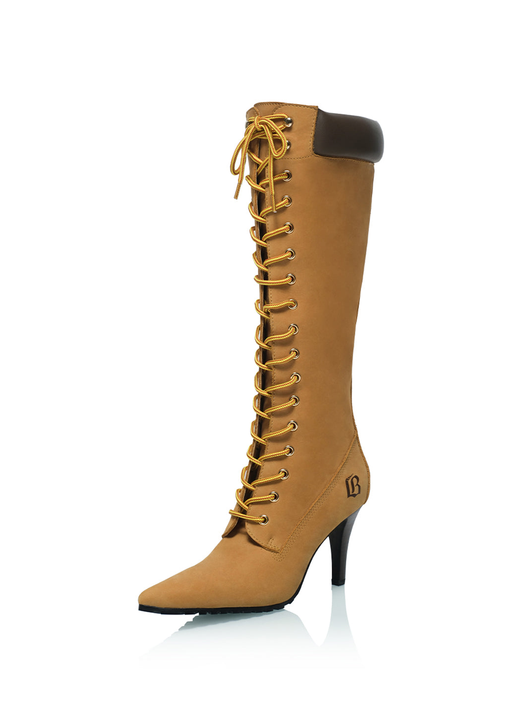 Corset-Lace Pointed Knee-High Boots - Skipkicks