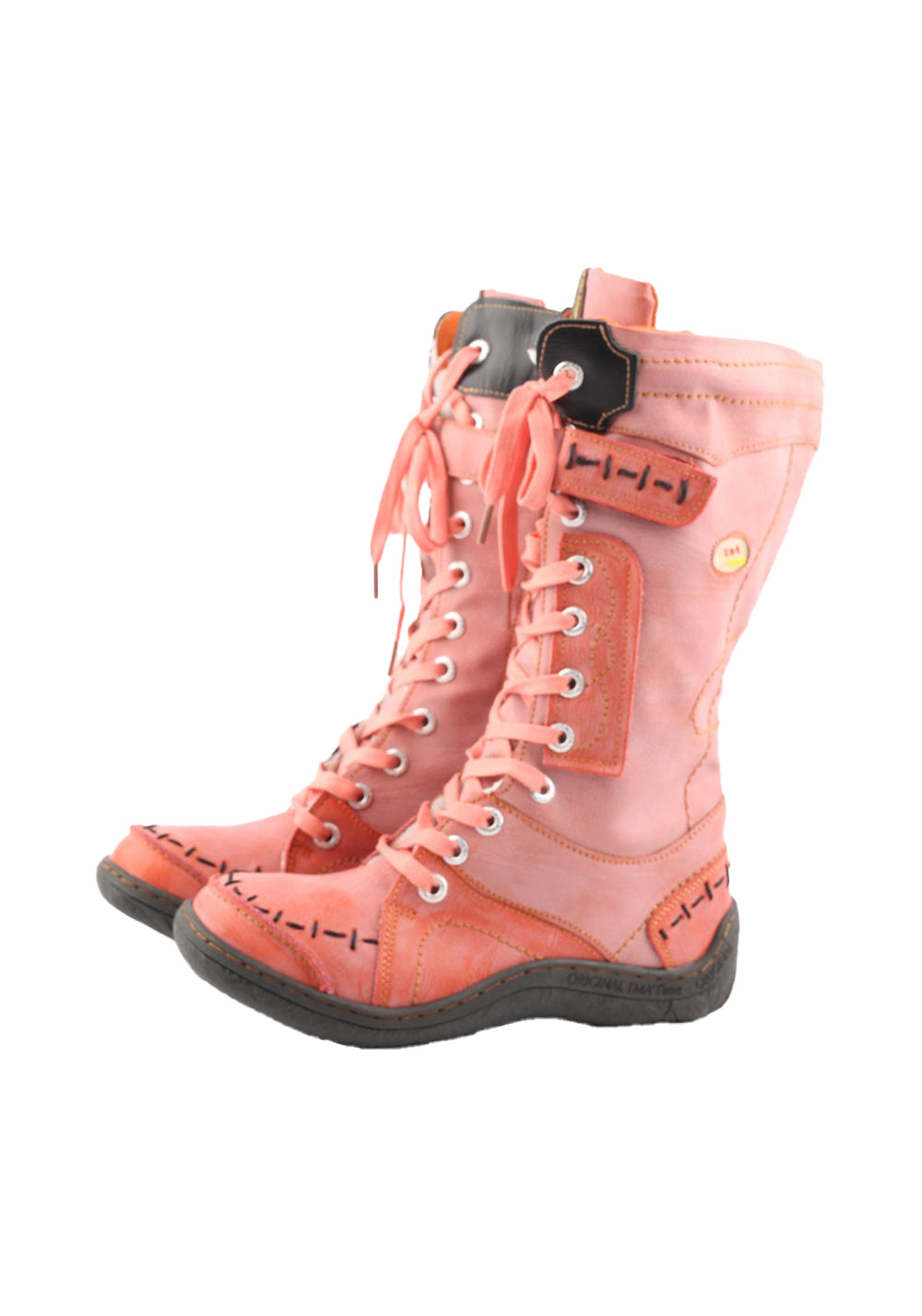 Washed PU Fleece-Lined Y2K Tall Boots - Skipkicks