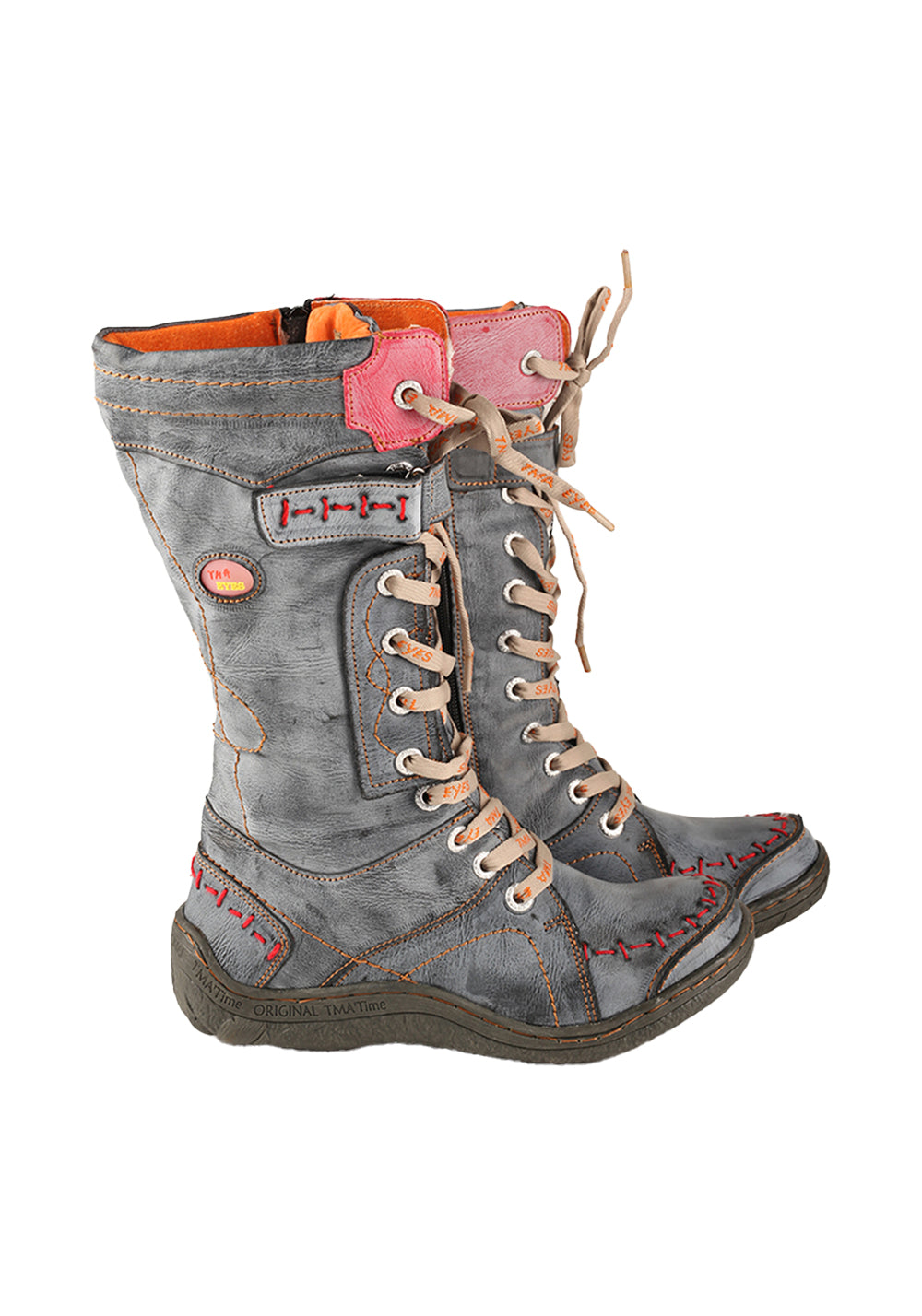 Washed PU Fleece-Lined Y2K Tall Boots - Skipkicks