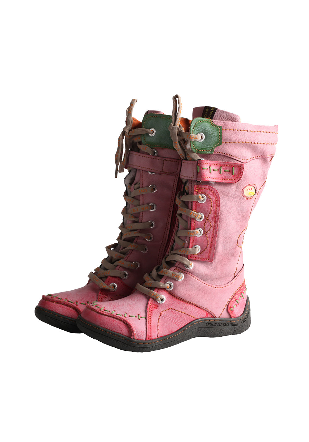Washed PU Fleece-Lined Y2K Tall Boots - Skipkicks