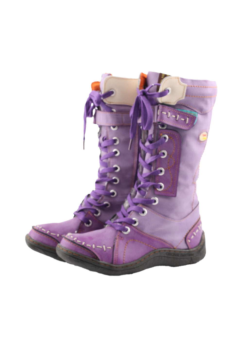 Washed PU Fleece-Lined Y2K Tall Boots - Skipkicks