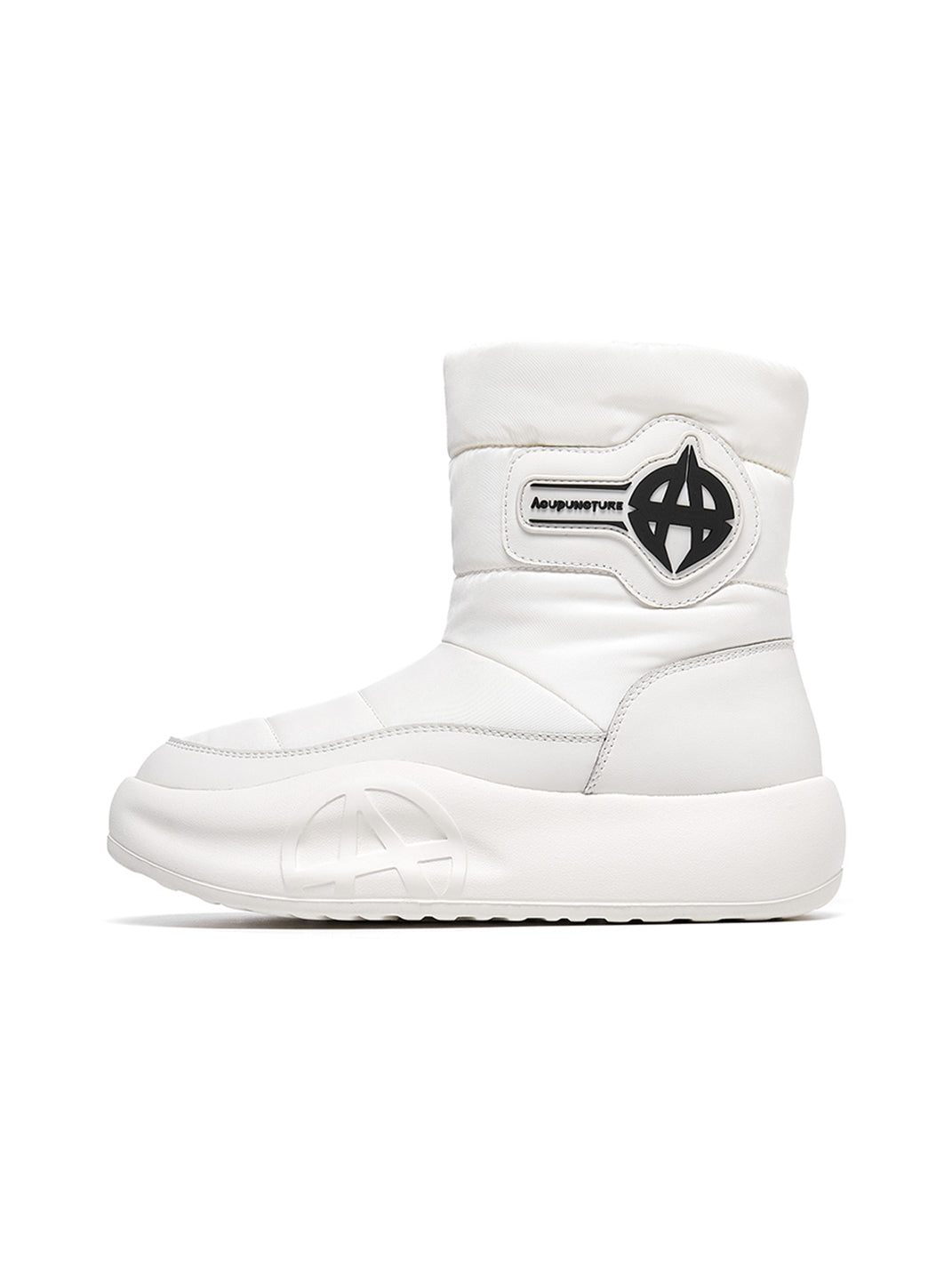 White Padded Mid-Calf Snow Boots - Skipkicks