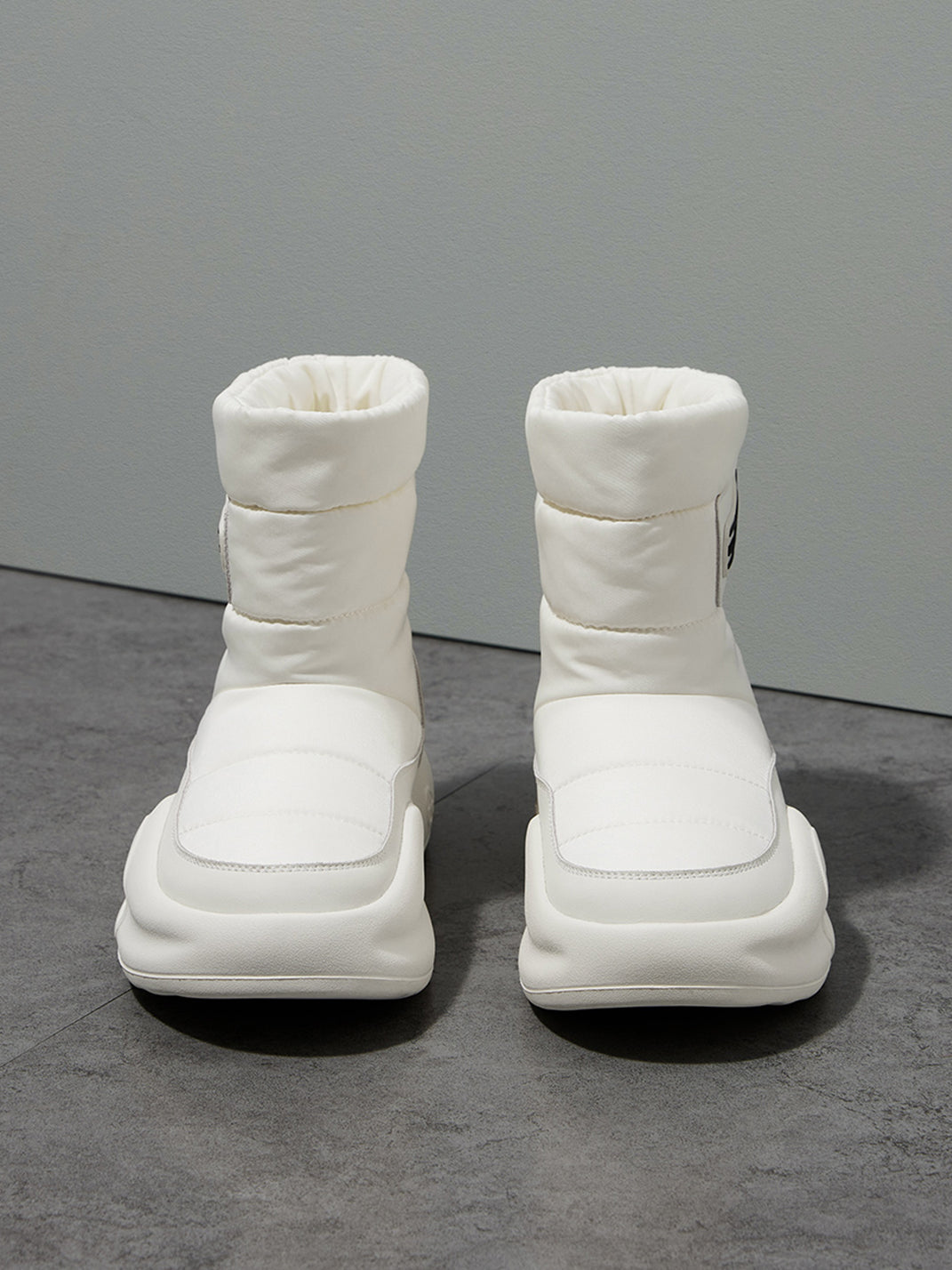 White Padded Mid-Calf Snow Boots - Skipkicks