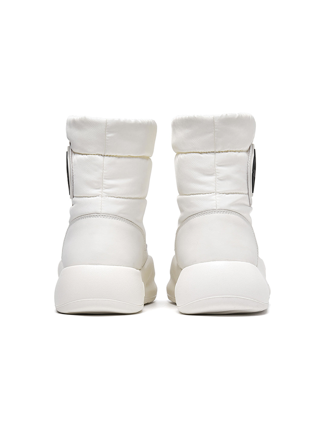 White Padded Mid-Calf Snow Boots - Skipkicks