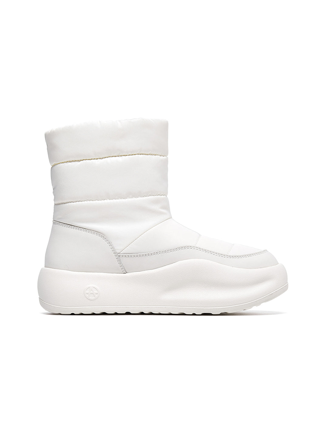 White Padded Mid-Calf Snow Boots - Skipkicks