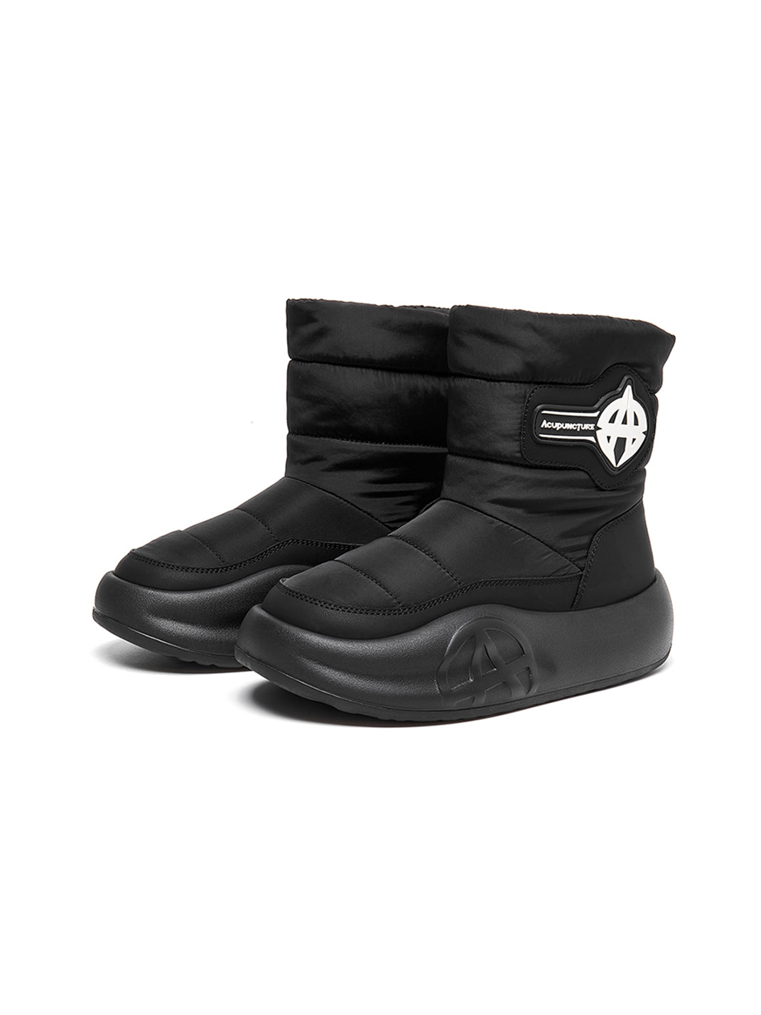 White Padded Mid-Calf Snow Boots - Skipkicks