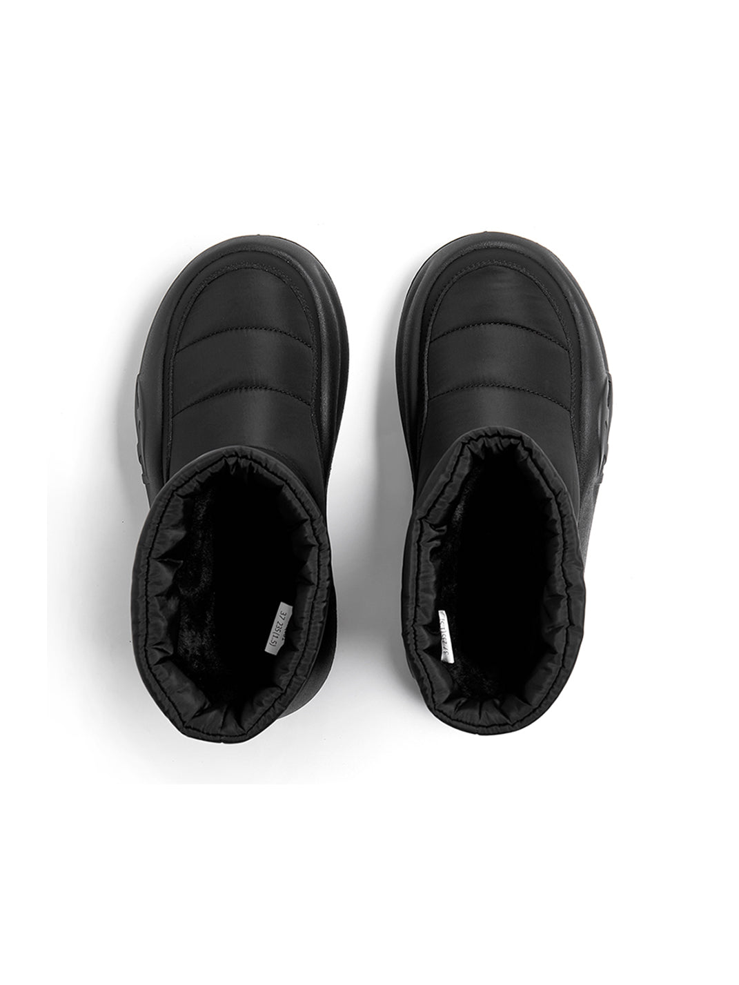 White Padded Mid-Calf Snow Boots - Skipkicks