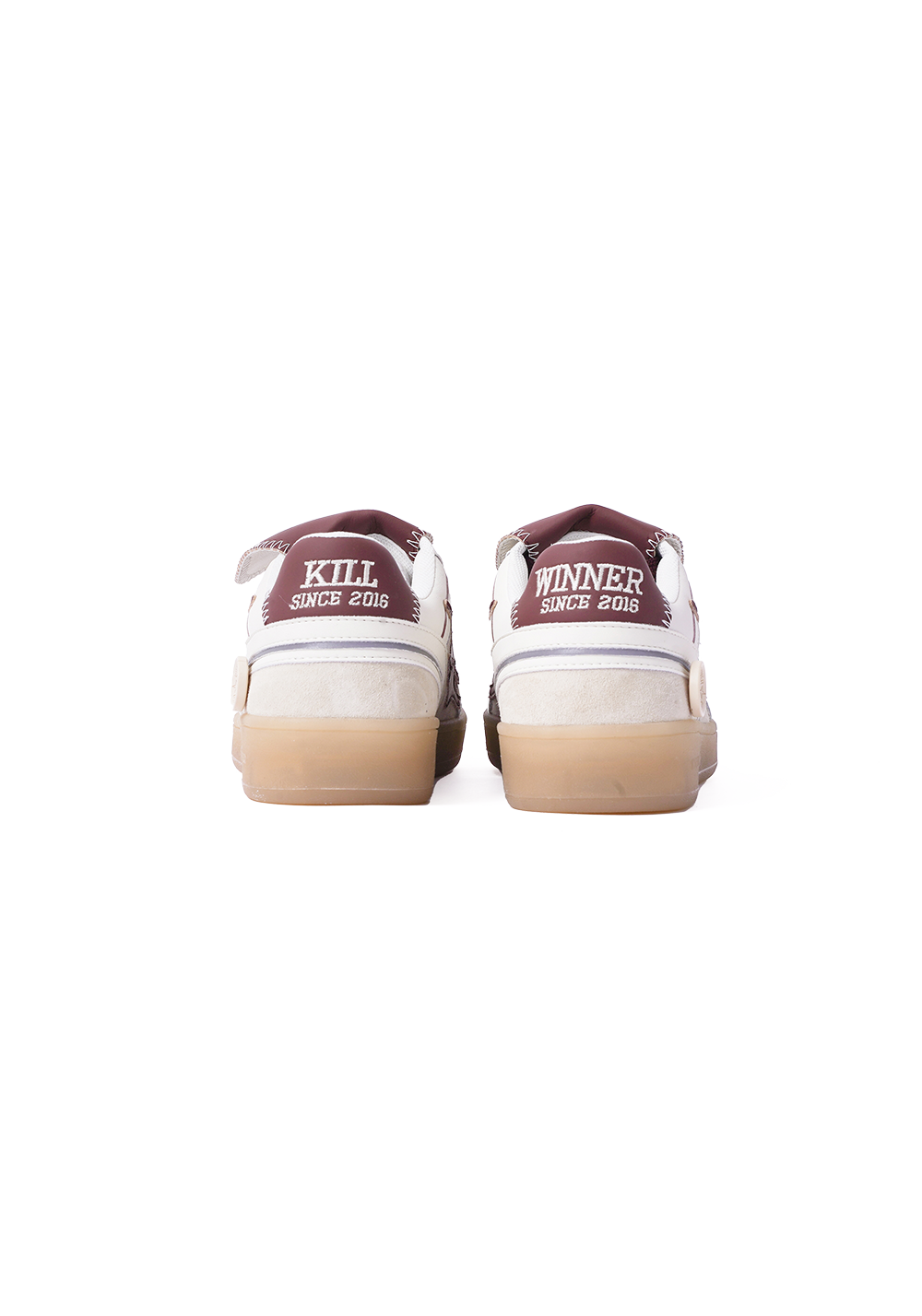 Wine Red Strap Retro Trainer Sneakers - Skipkicks