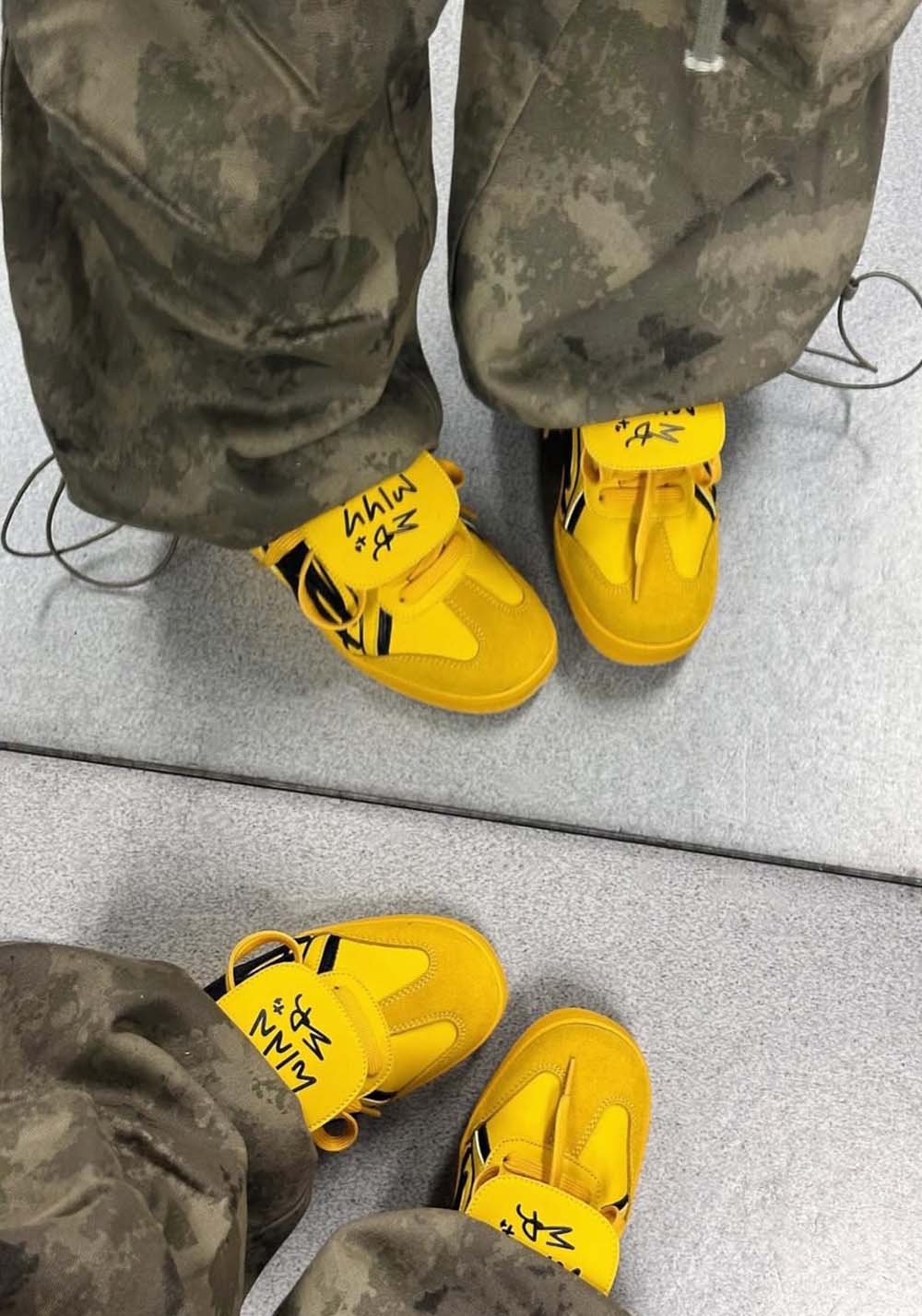 Yellow Graphic Retro Trainer Sneakers - Skipkicks