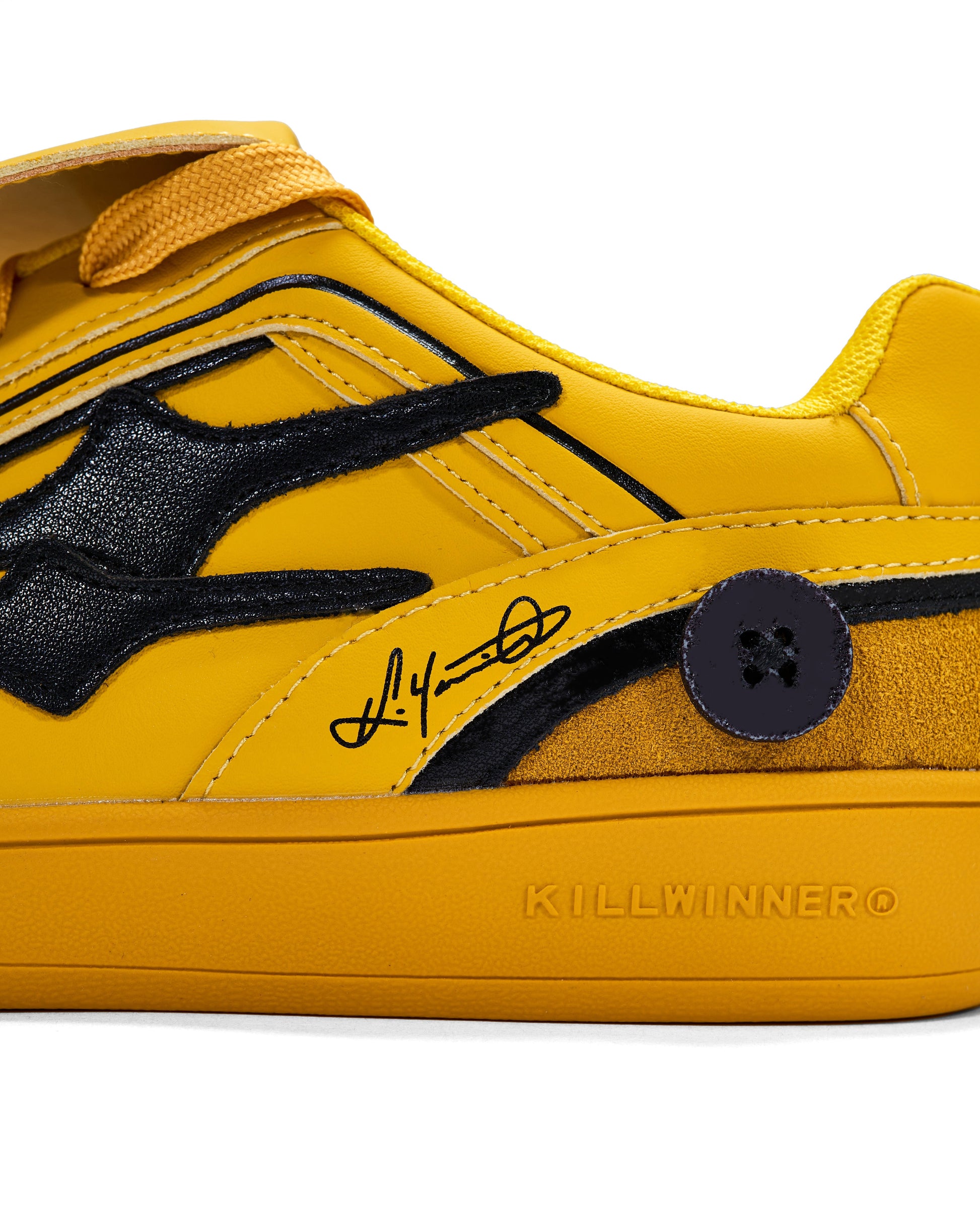 Yellow Graphic Retro Trainer Sneakers - Skipkicks