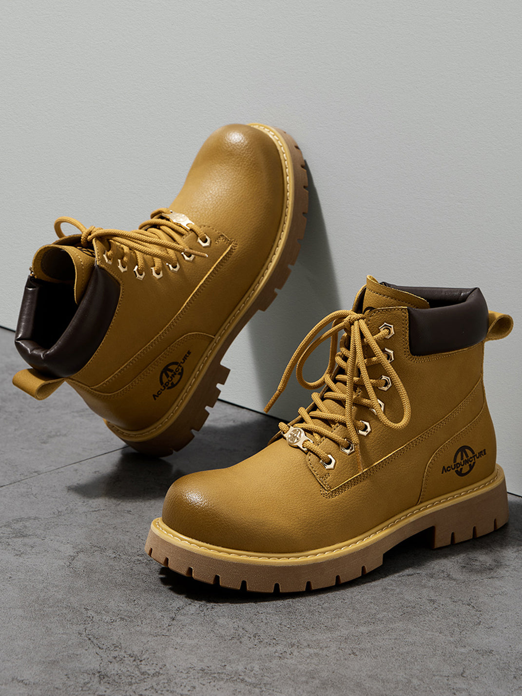 Zip-Front Lug-Sole Ankle Boots - Skipkicks