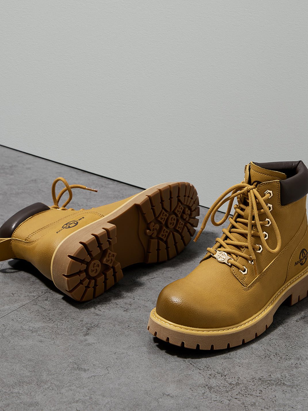 Zip-Front Lug-Sole Ankle Boots - Skipkicks