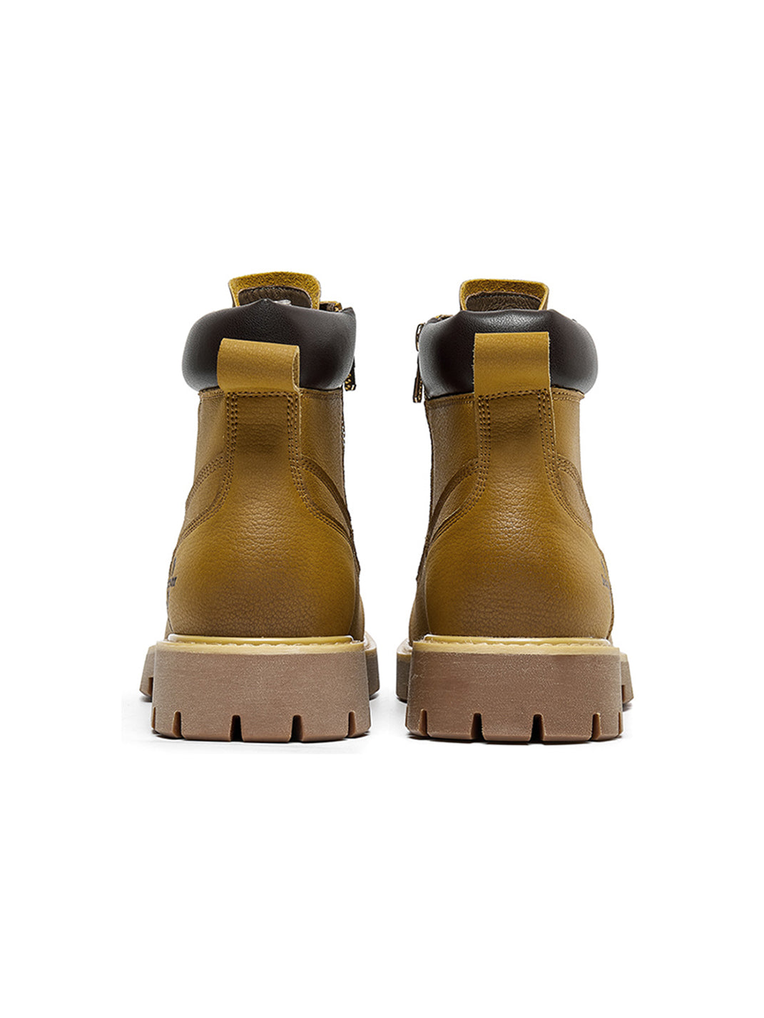 Zip-Front Lug-Sole Ankle Boots - Skipkicks