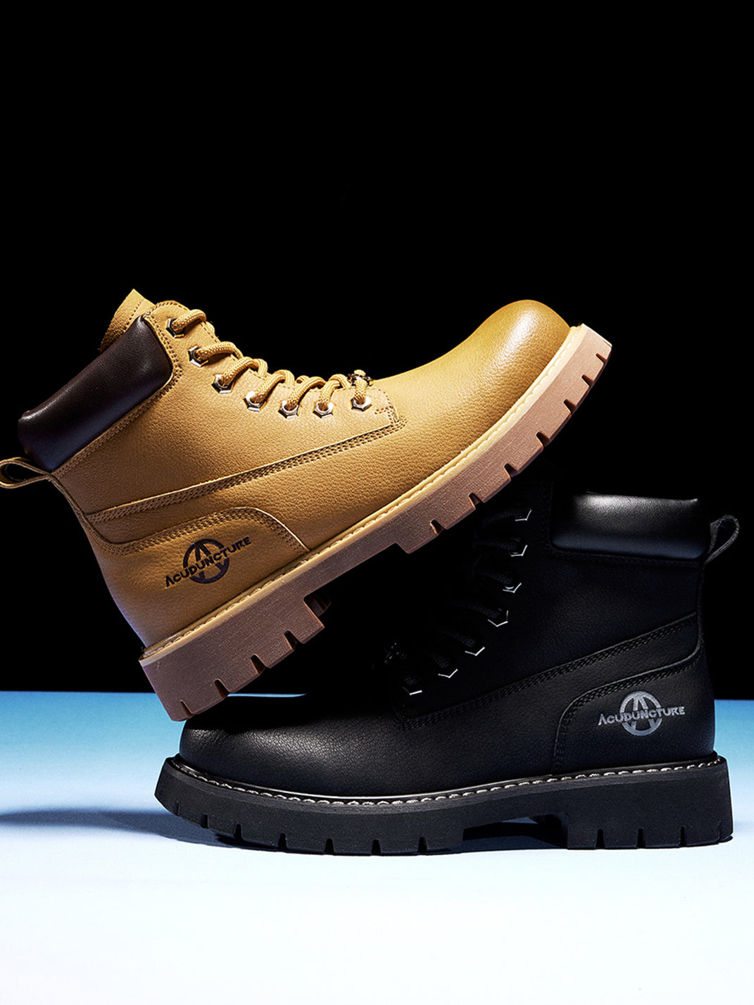 Zip-Front Lug-Sole Ankle Boots - Skipkicks